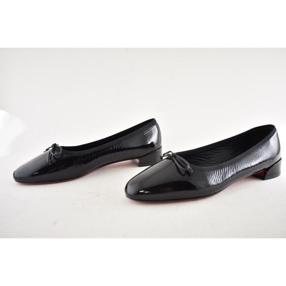 Christian Louboutin Sweetie Jane Flat Black Patent Leather Ballet Ballerina 42 - Picture 11 of 14